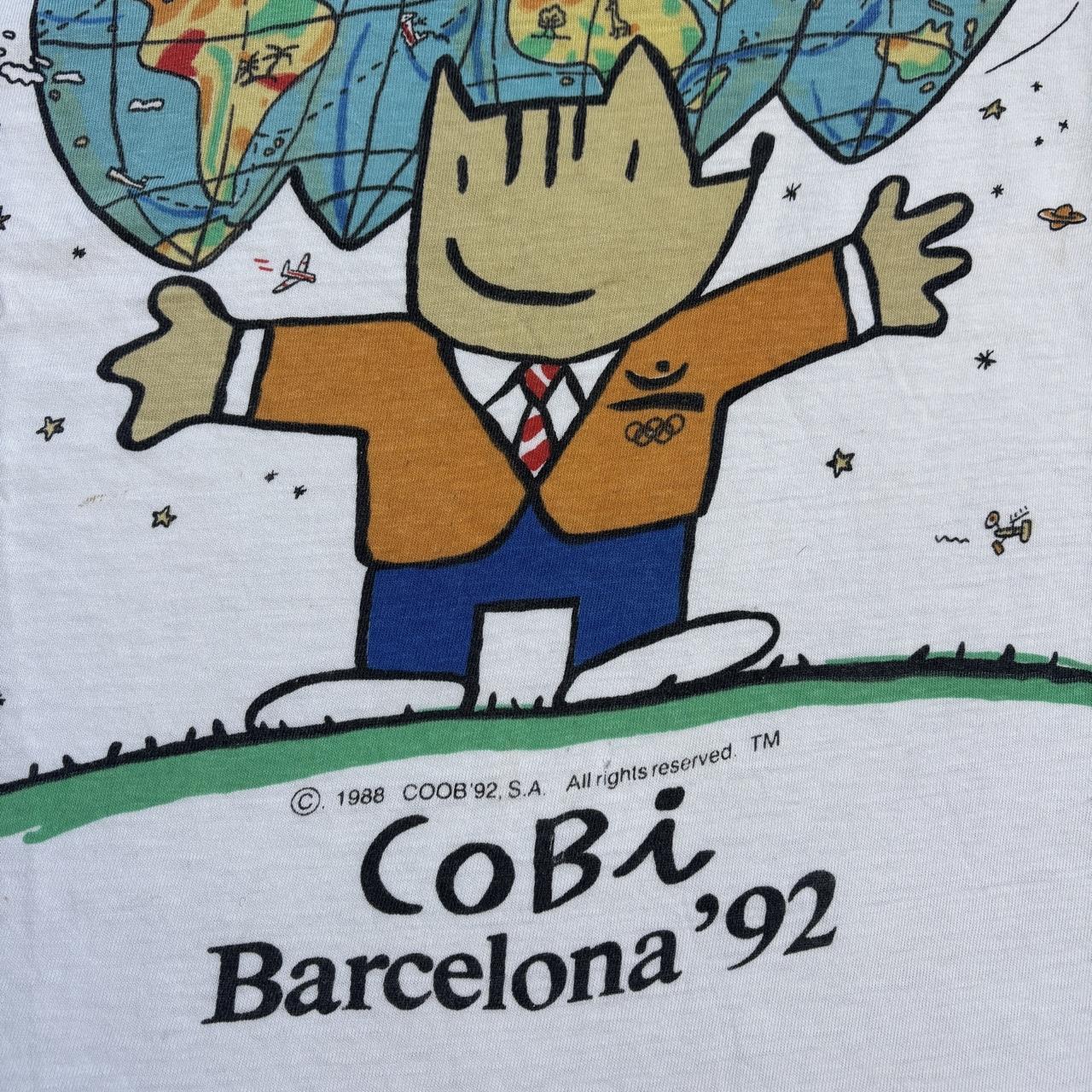 Vintage Barcelona Olympics ‘92 summer games athletics Cobi mascot t-shirt