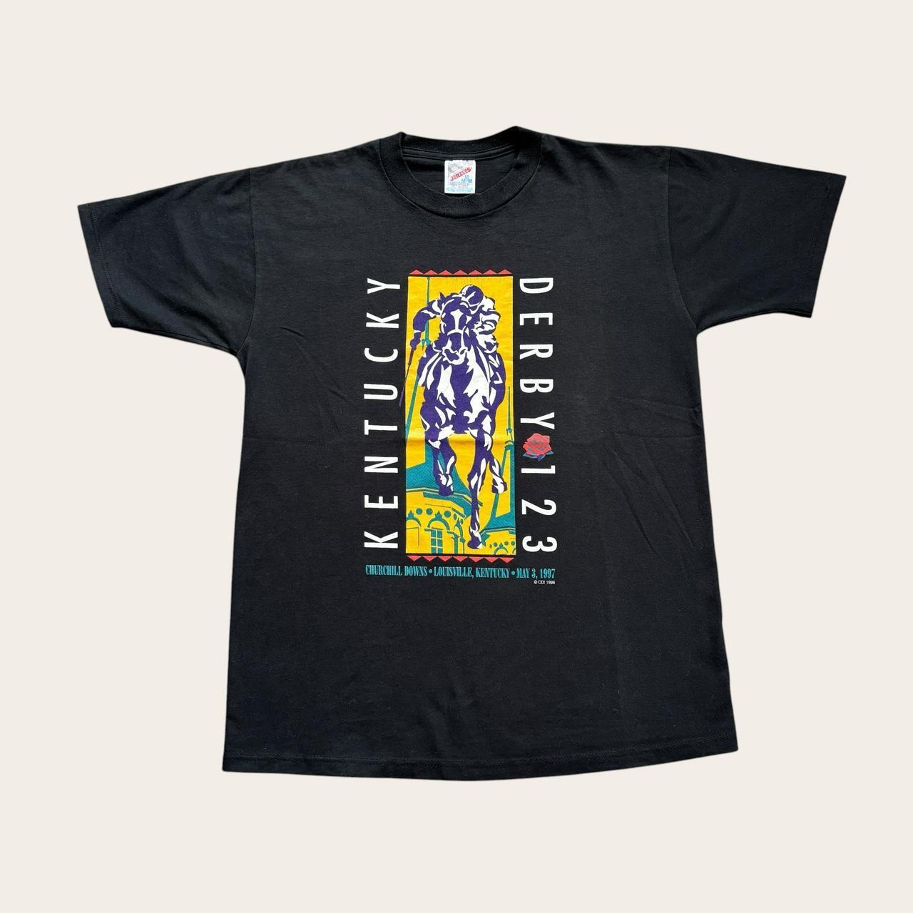 Vintage 90s USA Kentucky Derby festival horse racing t-shirt