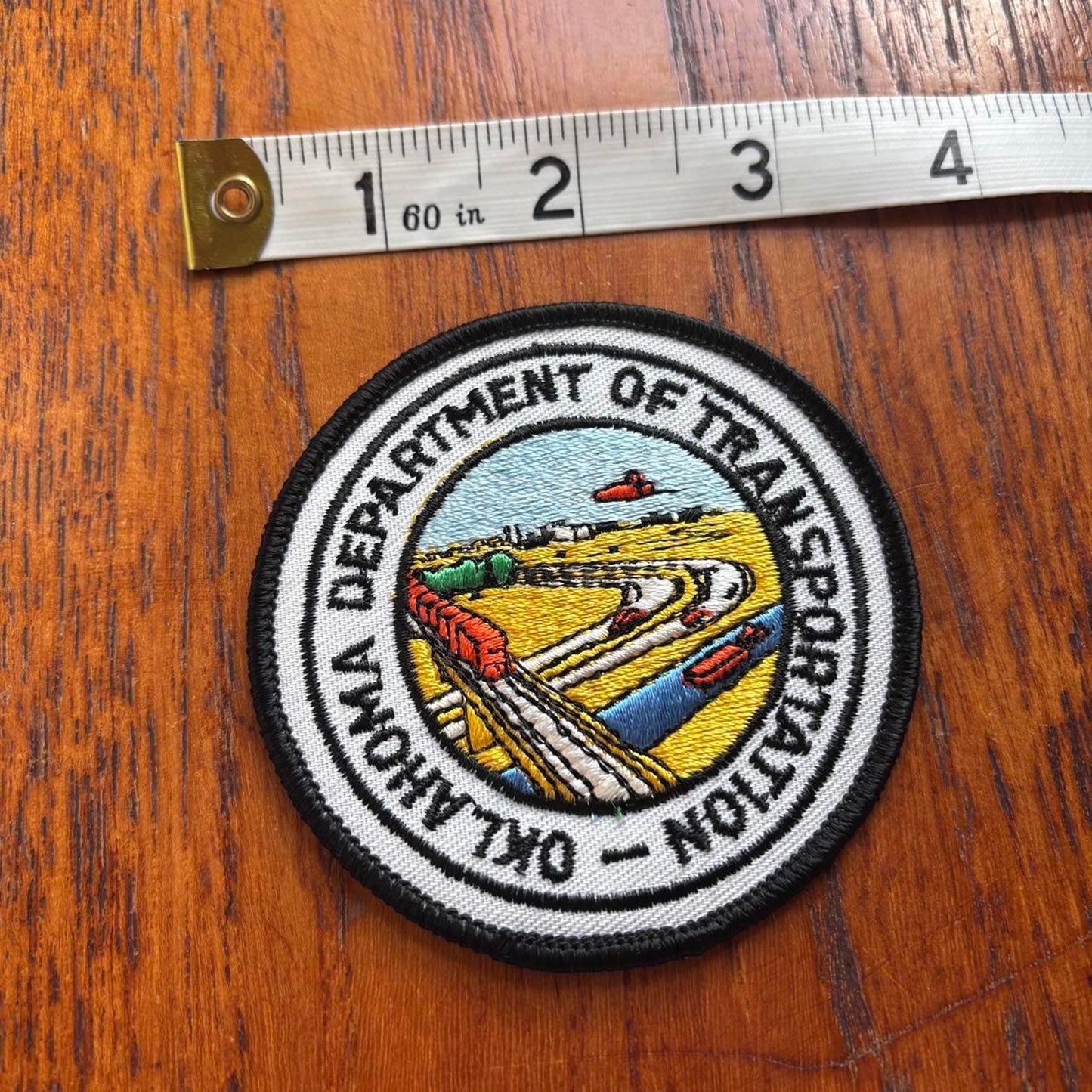 Vintage 90s USA Oklahoma department of transportation embroidered patch