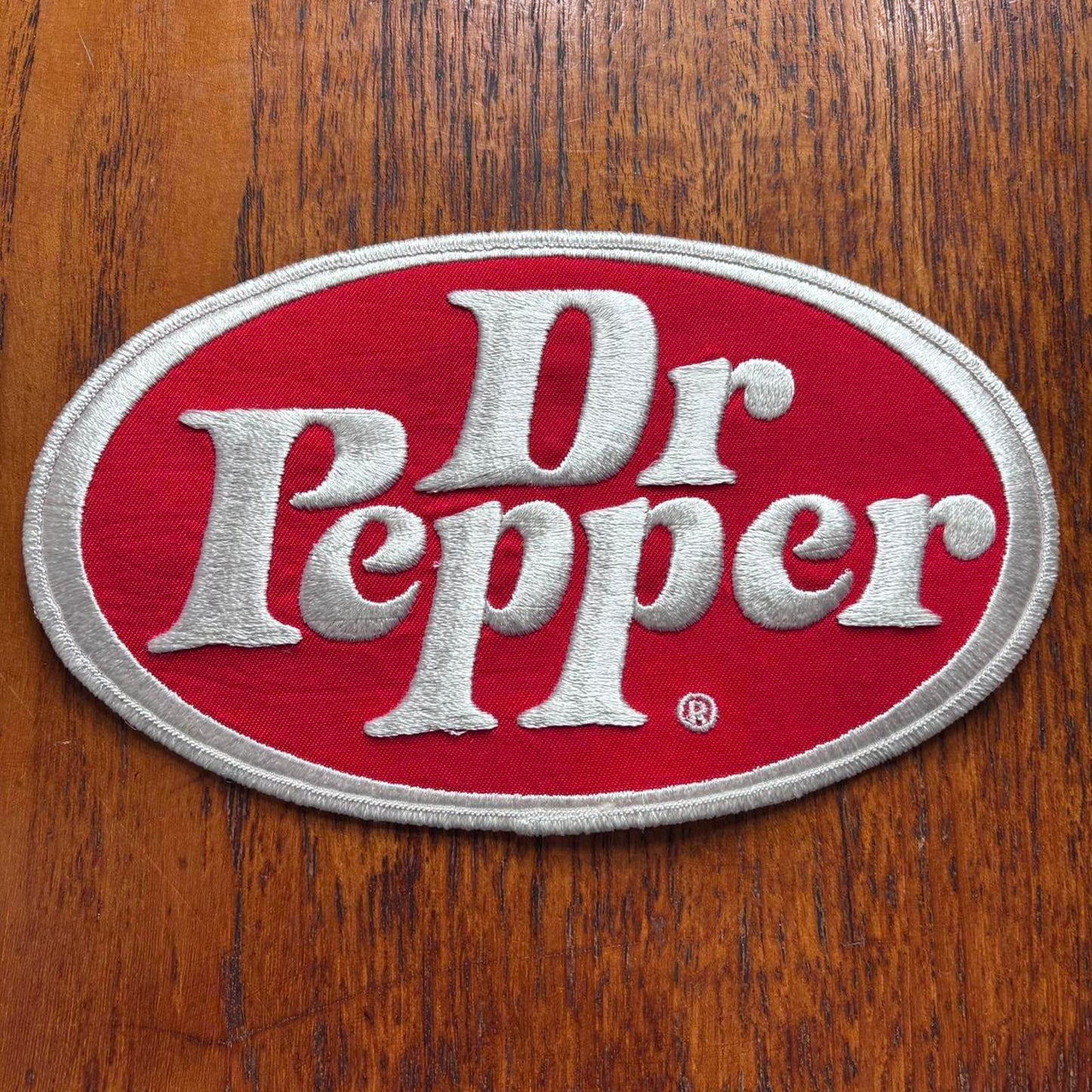 Vintage 90s USA Dr Pepper soda soft drink large embroidered patch
