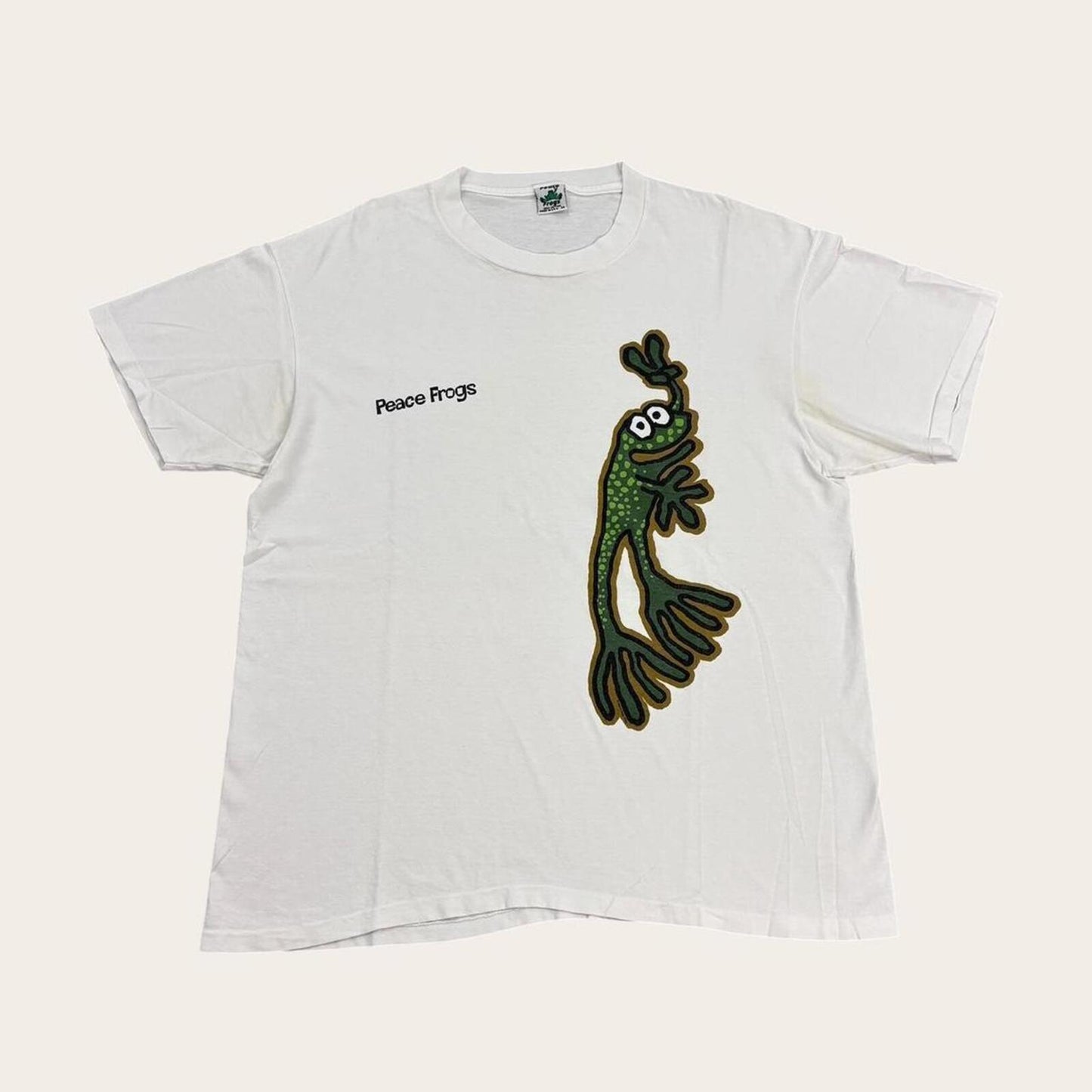 Vintage 90s USA peace frogs nature wildlife environmental t-shirt