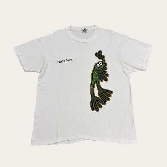 Vintage 90s USA peace frogs nature wildlife environmental t-shirt