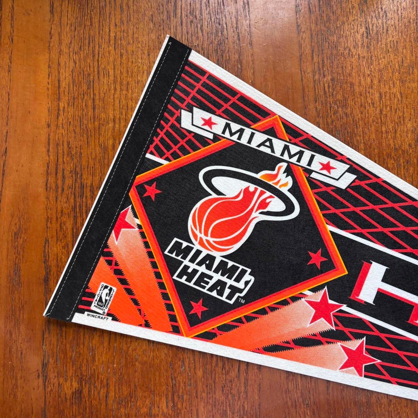 Vintage 90s USA Miami Heat NBA basketball felt pennant