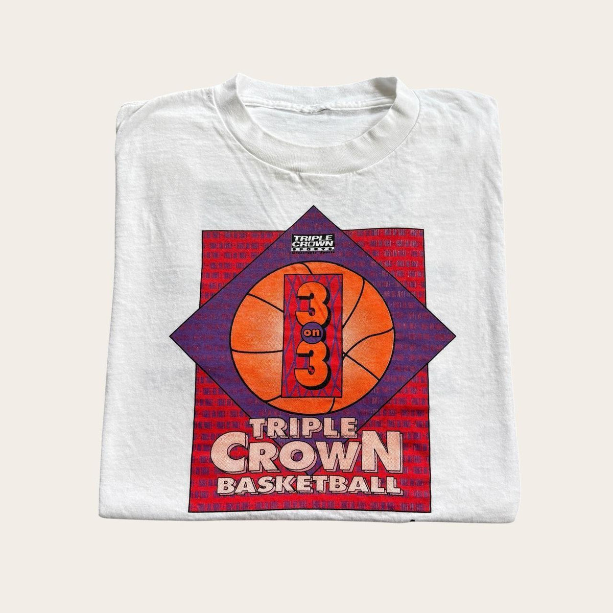 Vintage 90s USA triple crown basketball 3 on 3 tournament t-shirt