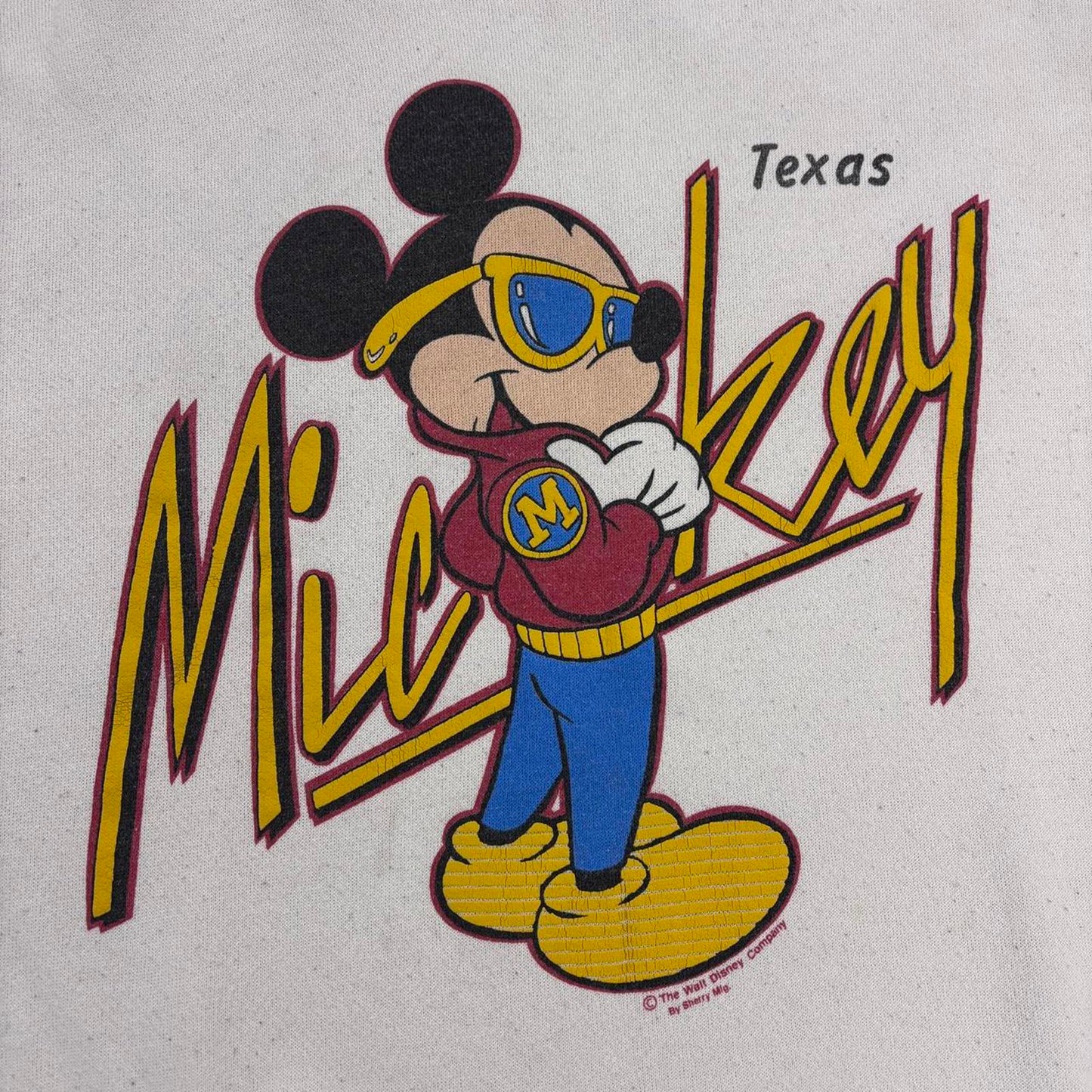 Vintage 90s USA Mickey Mouse Disney Texas cartoon sweatshirt