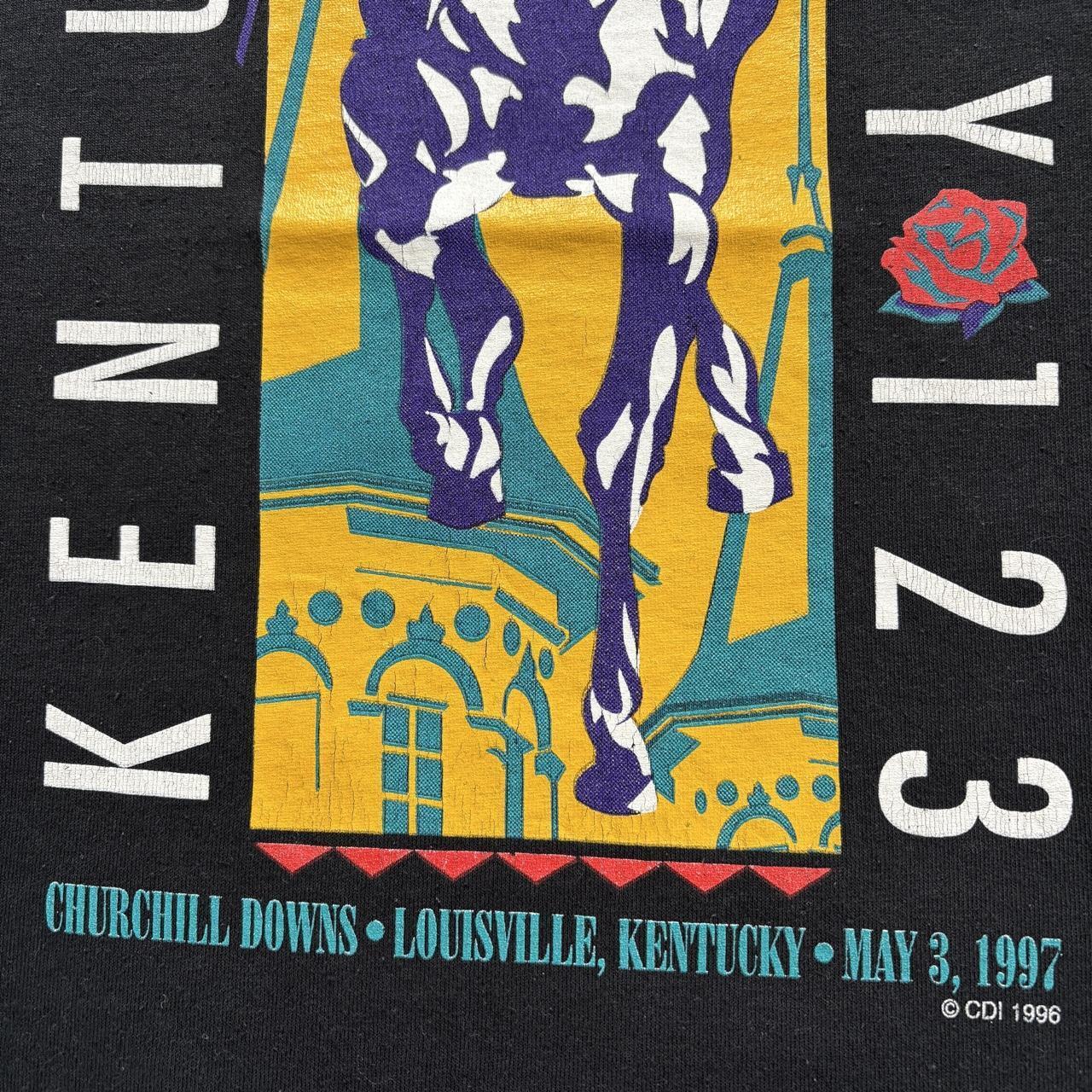 Vintage 90s USA Kentucky Derby festival horse racing t-shirt