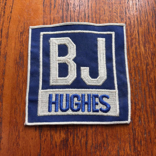 Vintage 90s USA BJ Hughes oil and gas large embroidered patch