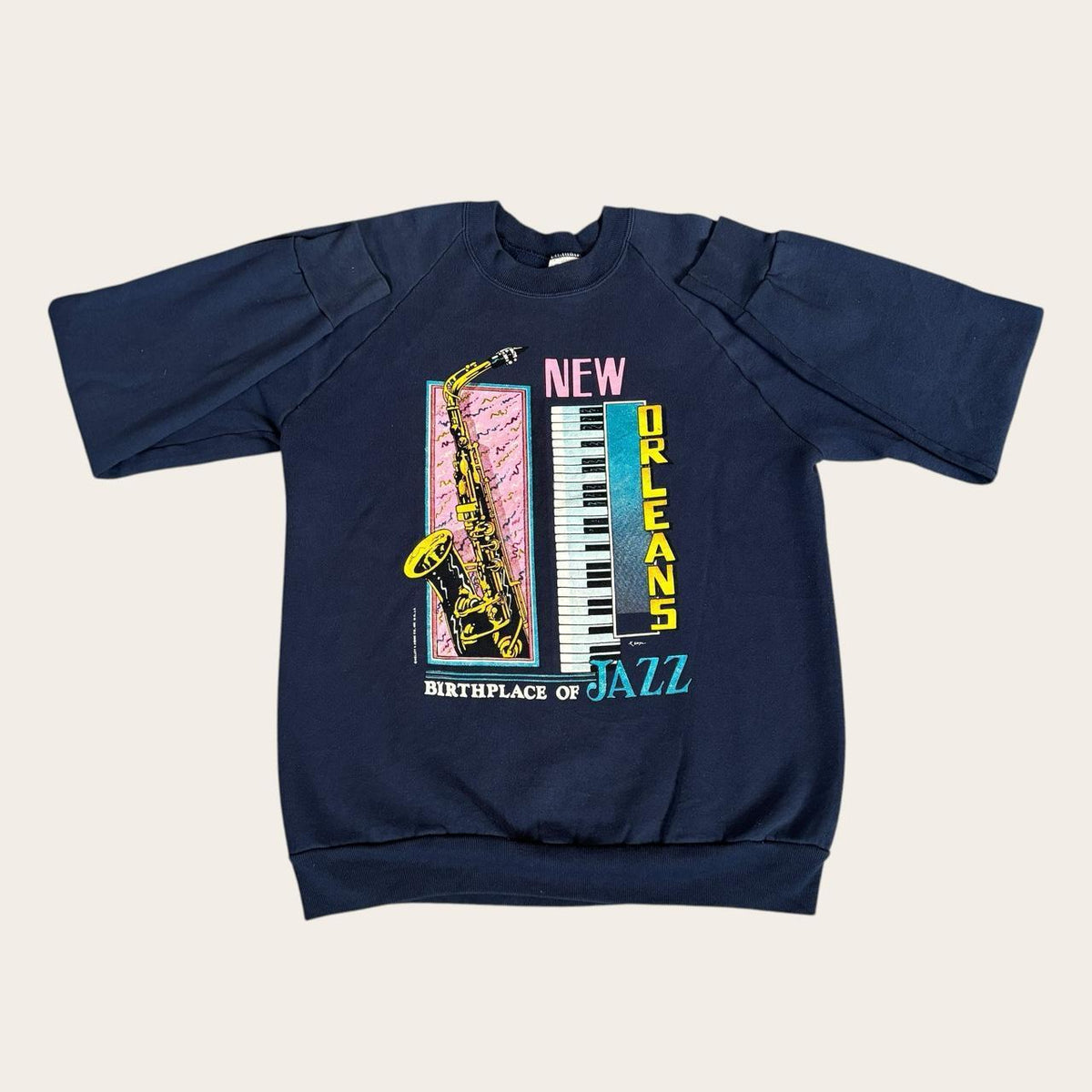 Vintage 90s USA New Orleans jazz Louisiana souvenir sweatshirt
