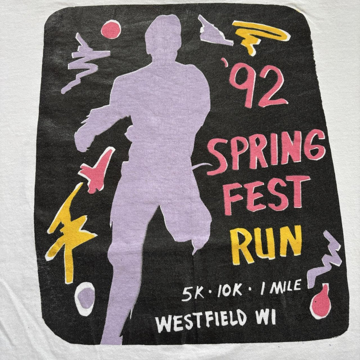 Vintage 90s USA Spring Fest run Wisconsin Road race running t-shirt