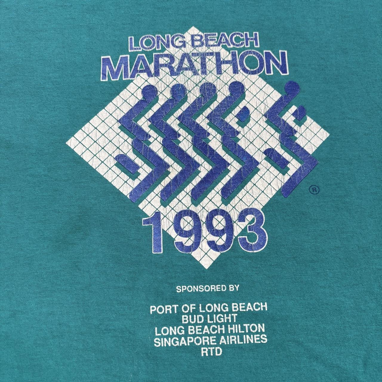 Vintage Long Beach Marathon ‘93 California race running t-shirt