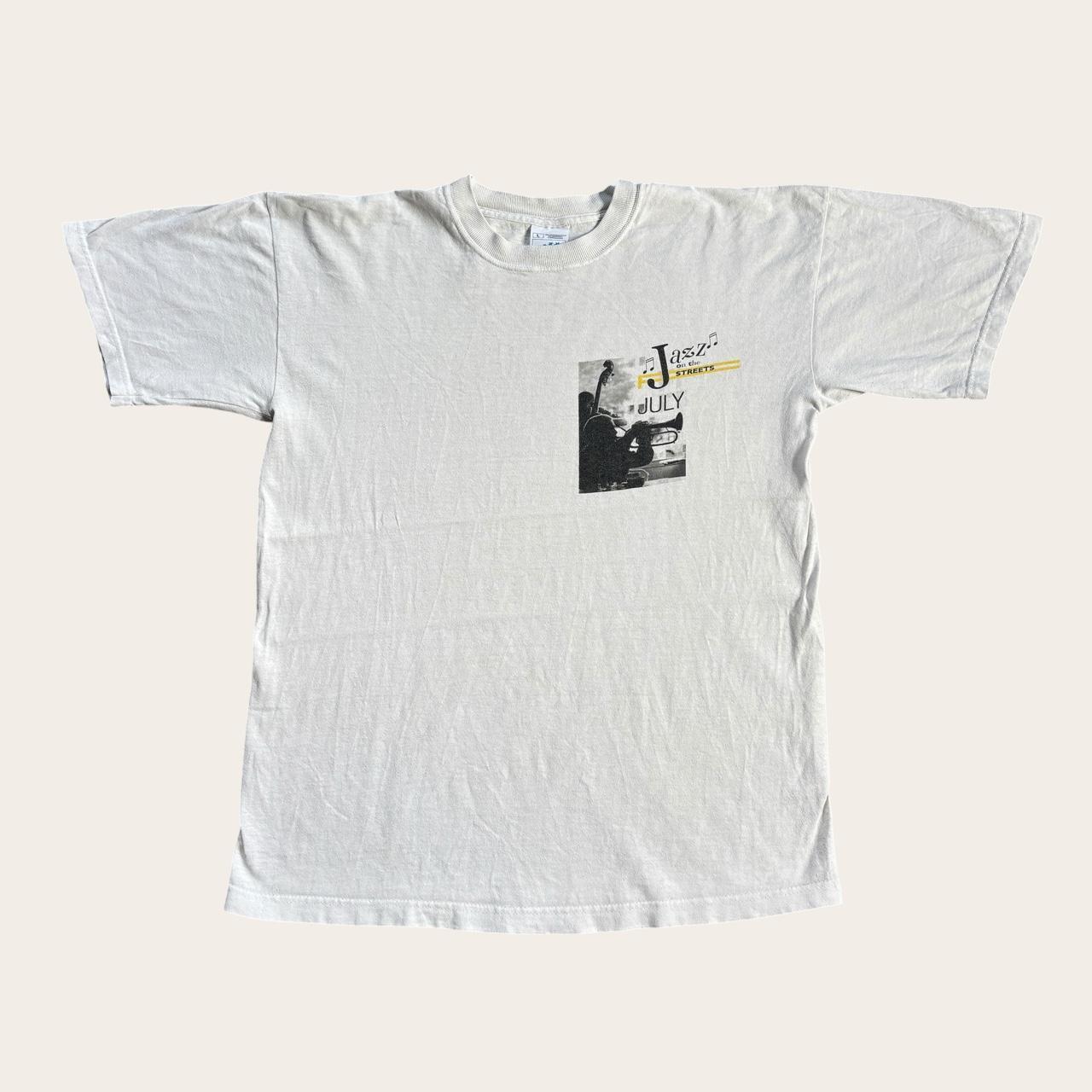 Vintage 90s USA jazz on the streets July festival music t-shirt