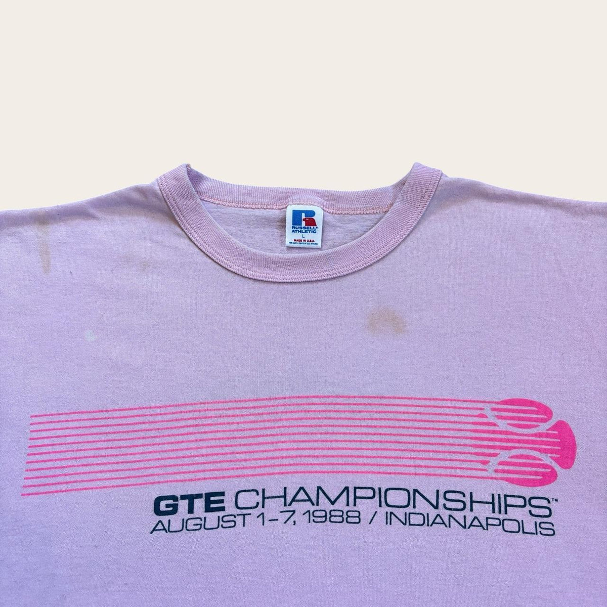 Vintage 80s USA tennis tournament GTE championships Indianapolis t-shirt