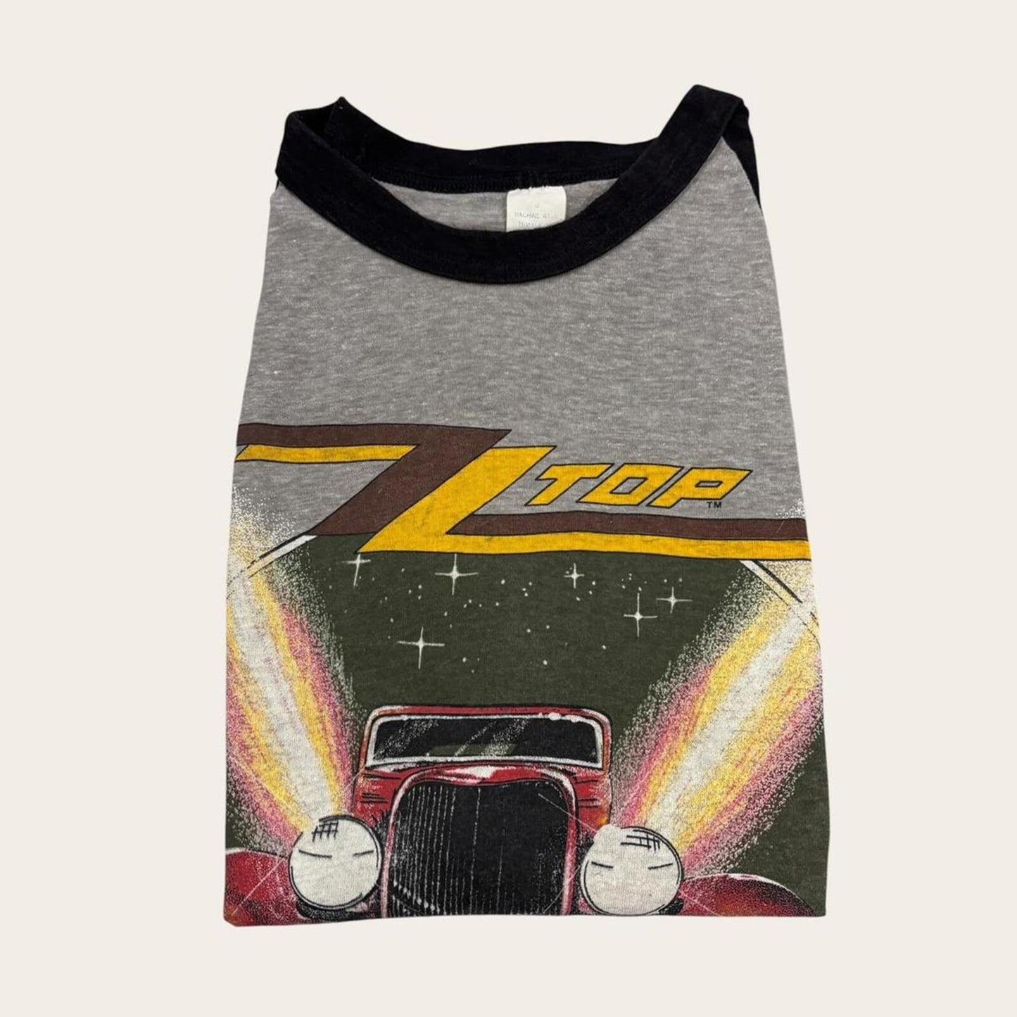 Vintage 80s ZZ Top eliminator USA Tour rock band jersey t-shirt