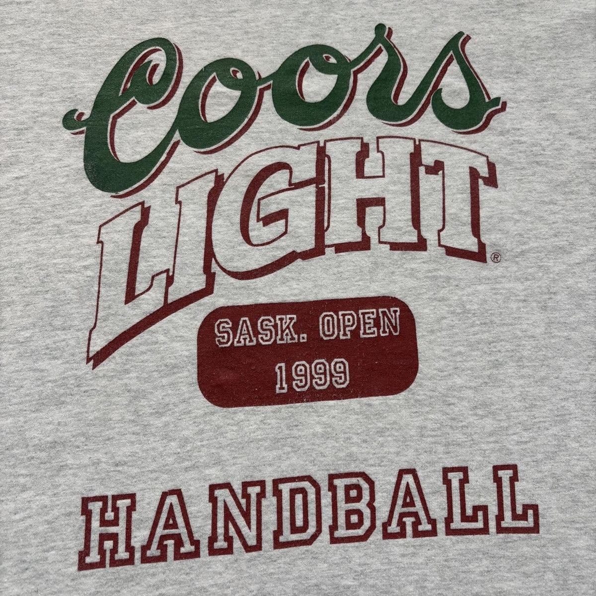 Vintage 90s Coors Light beer handball Saskatchewan Canada t-shirt