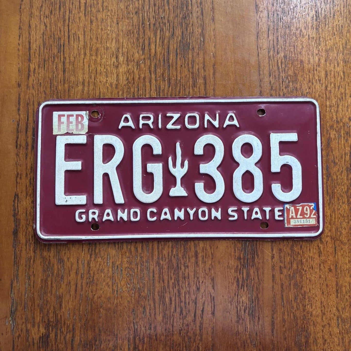 Vintage 90s USA Arizona Grand Canyon State car automobile American license plate