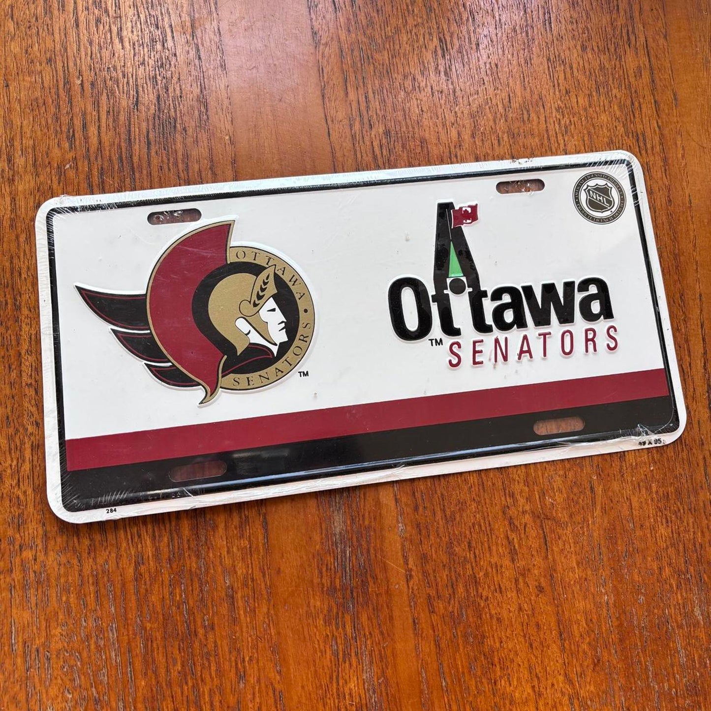 Vintage 90s USA Ottawa Senators Canada NHL ice hockey license plate