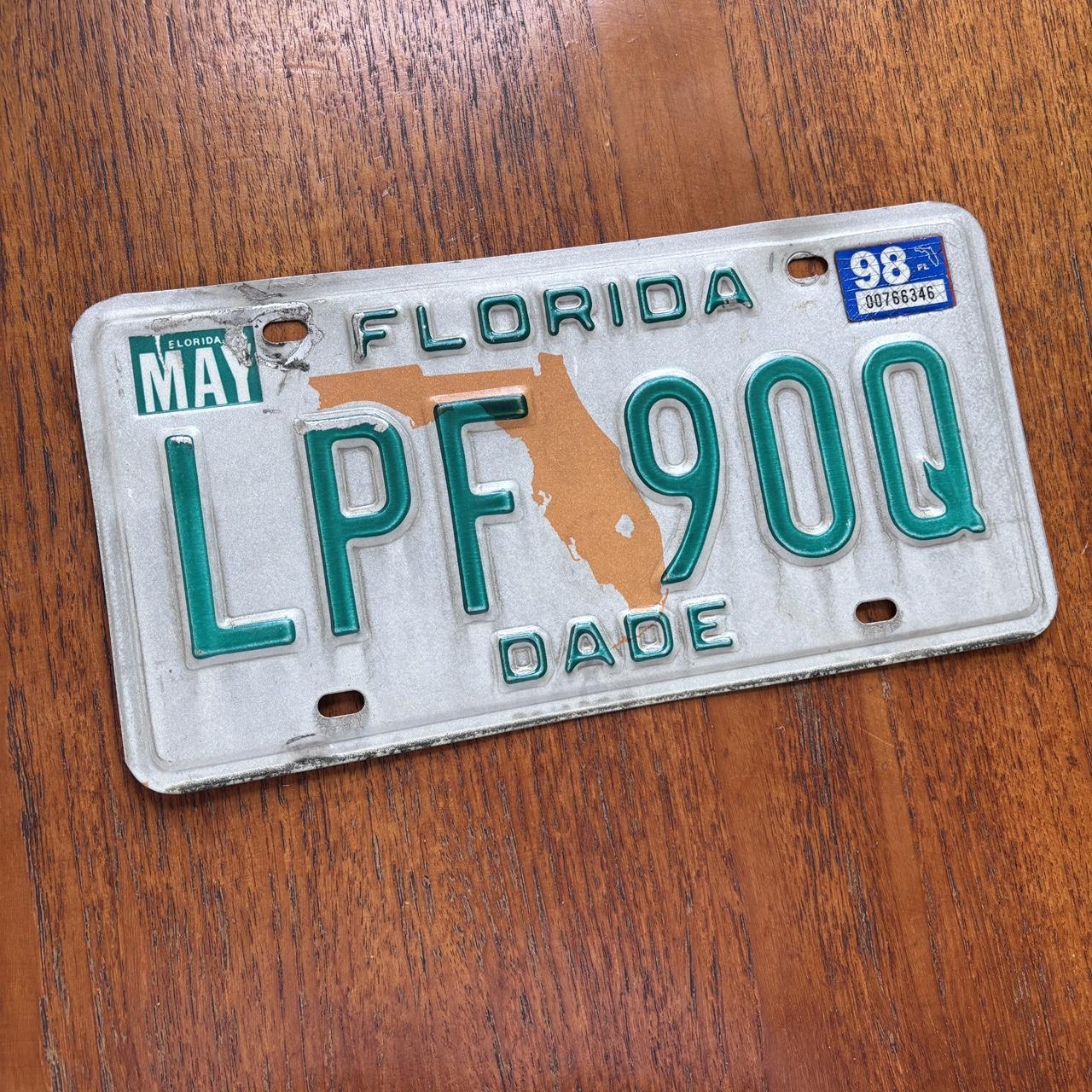 Vintage 90s USA Florida state American license plate