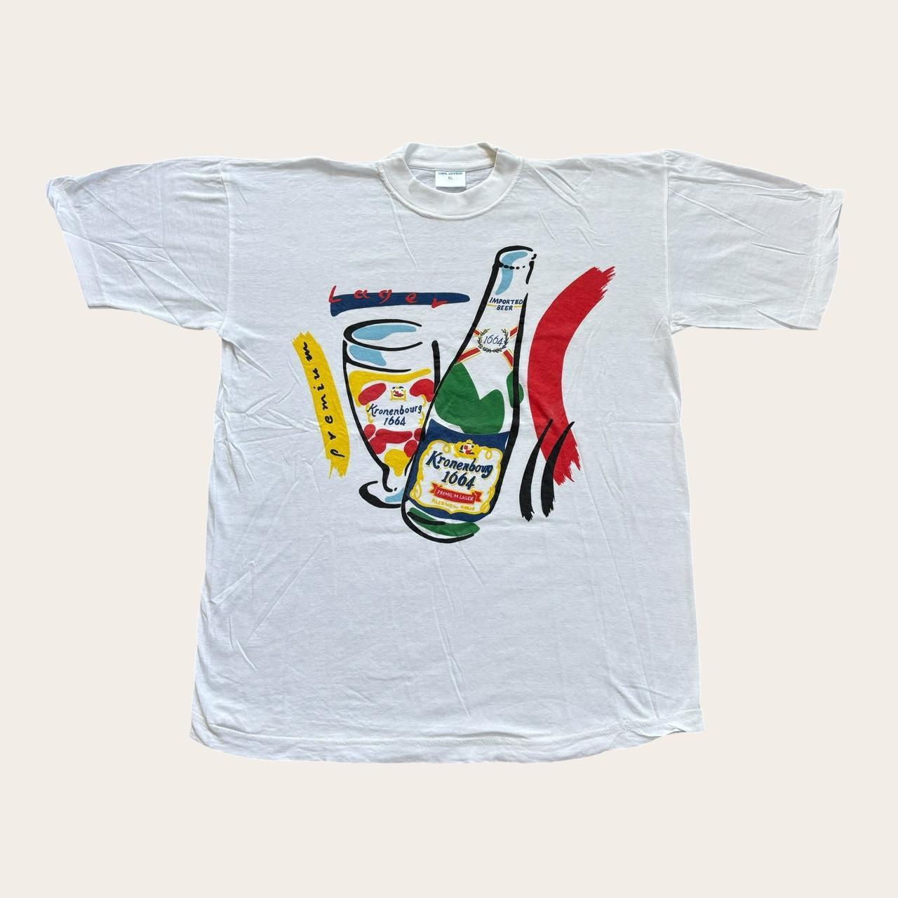 Vintage 90s Kronenbourg 1664 lager beer t-shirt