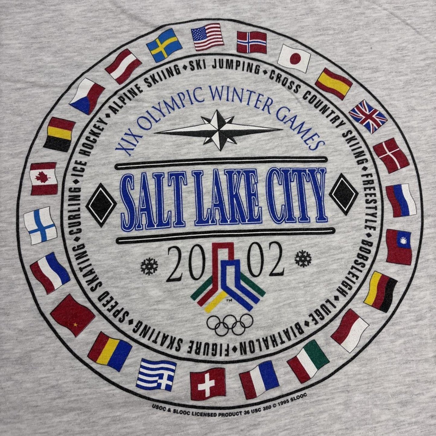 Vintage Y2K Salt Lake City Utah Winter Olympics snow sports t-shirt