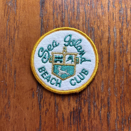 Vintage 90s USA sea island beach club Georgia embroidered patch