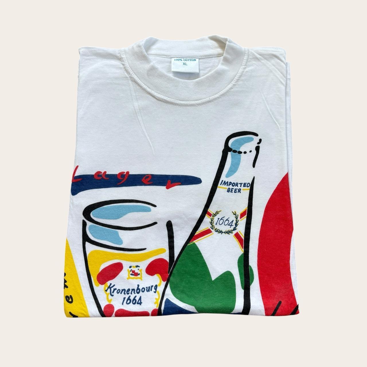 Vintage 90s Kronenbourg 1664 lager beer t-shirt