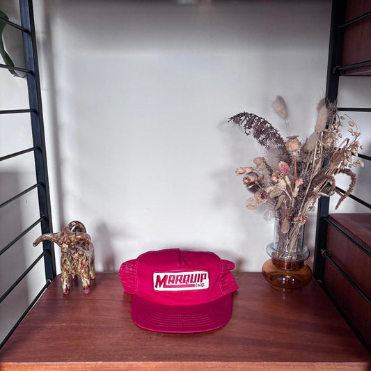 Vintage 90s USA Marquip Inc machinery construction workwear trucker cap