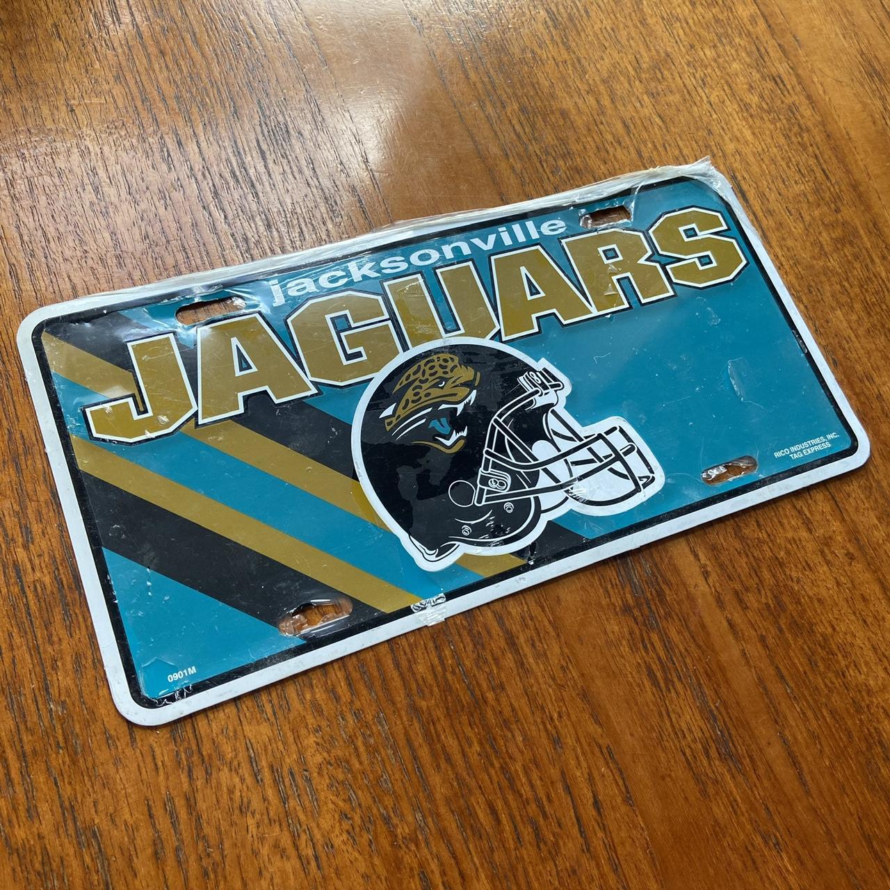 Vintage 90s USA Jacksonville Jaguars Florida NFL American license plate