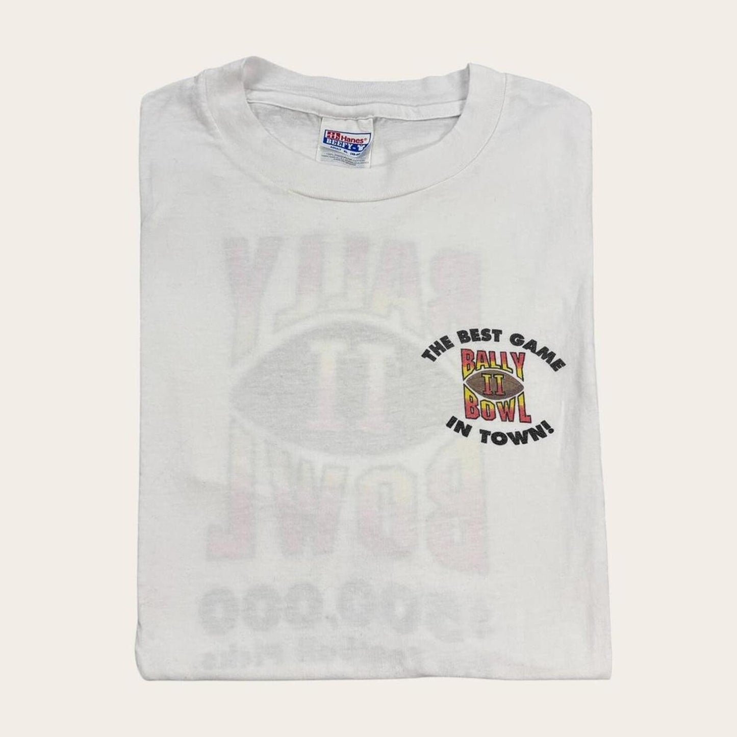 Vintage 90s USA Bally Bowl hotel casino Las Vegas NFL American Football t-shirt