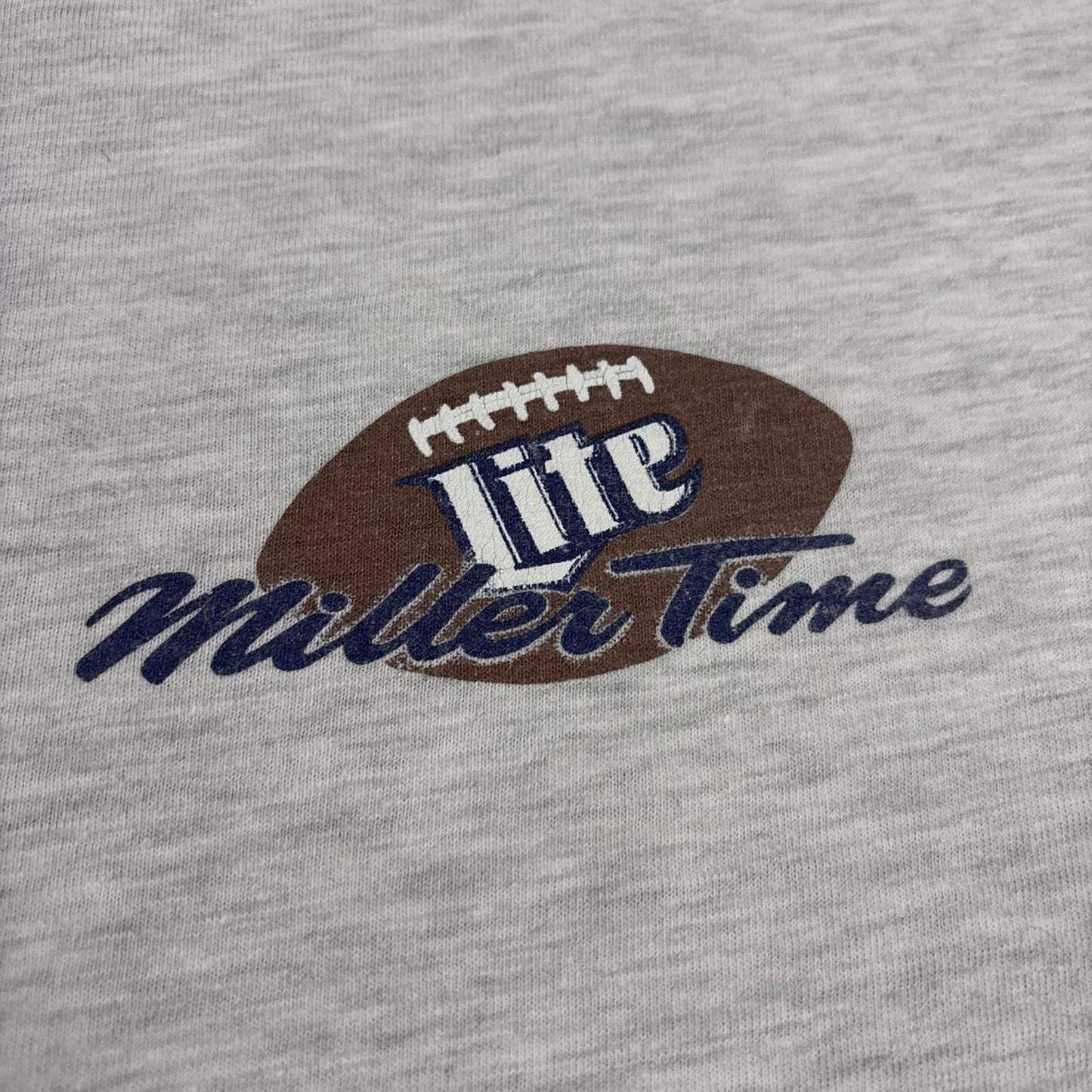 Vintage 90s USA Miller Lite beer time NFL American Football Norfolk live t-shirt