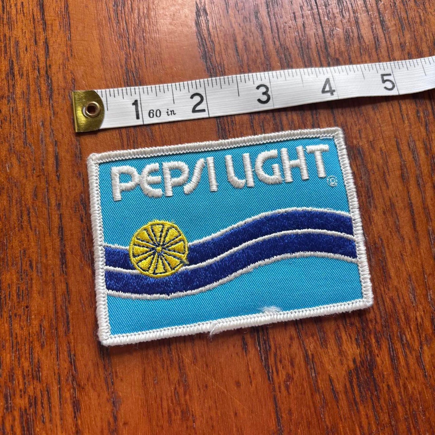 Vintage 90s USA Pepsi light soda soft drink embroidered patch