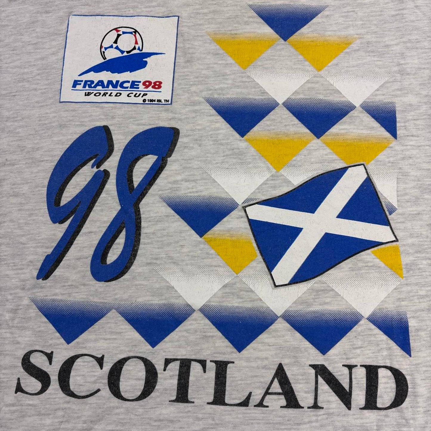 Vintage France 98 World Cup football tournament team Scotland graphic t-shirt