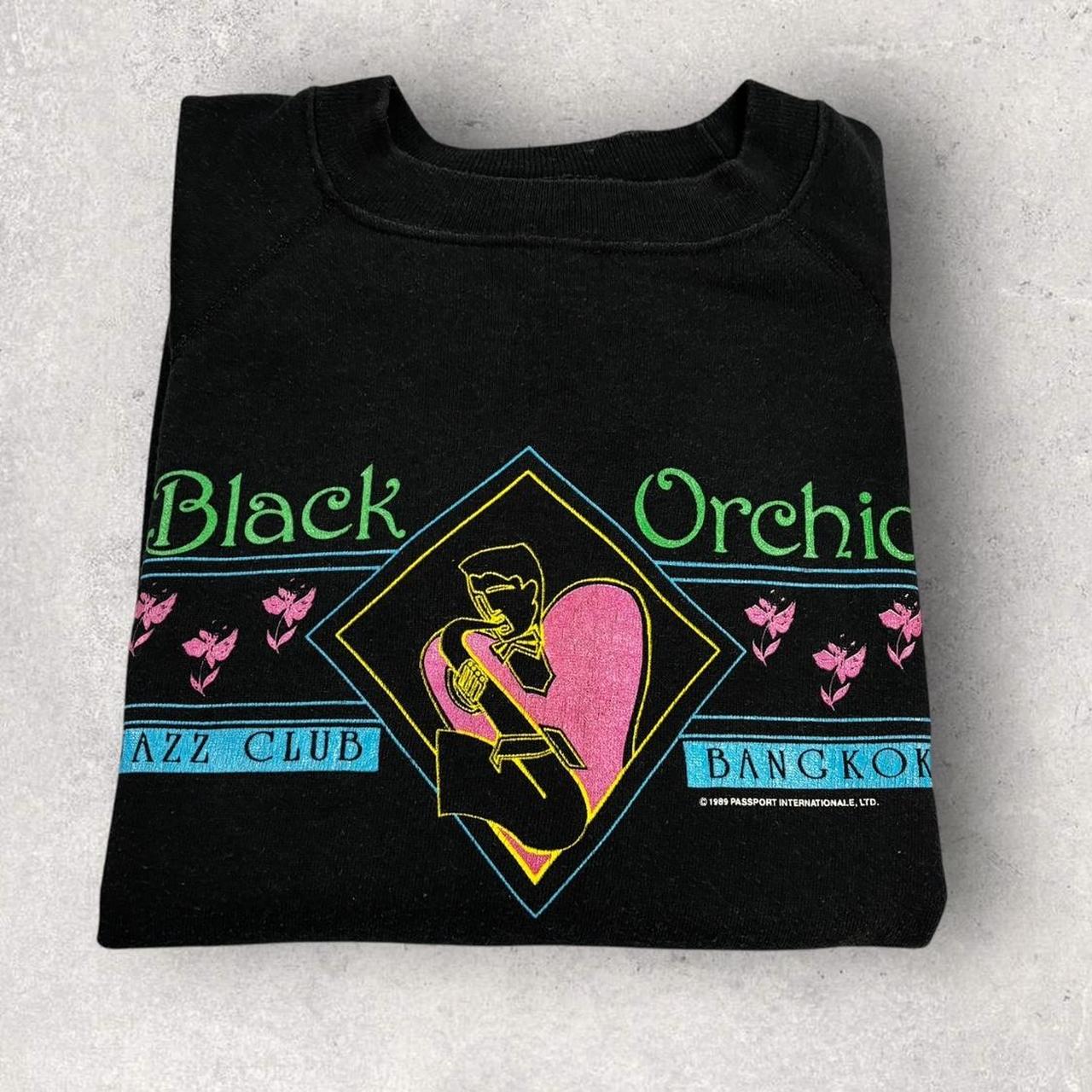 Vintage 80s Black Orchard Jazz Club Bangkok Thailand graphic sweatshirt