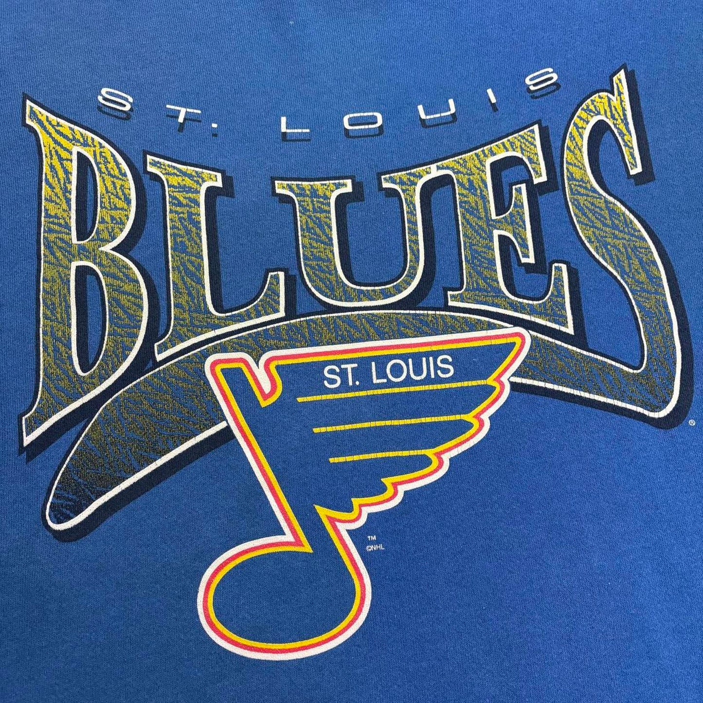Vintage 90s USA St Louis Blues NHL ice hockey graphic sweatshirt