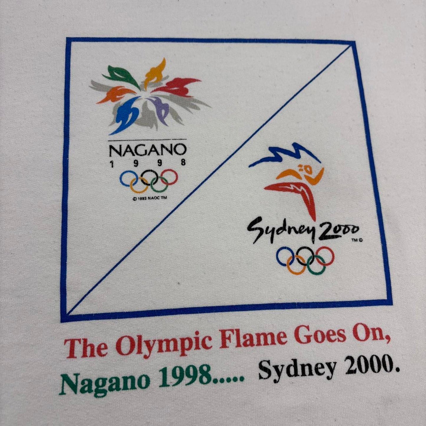 Vintage Y2K Nagano Olympics Japan to Sydney Olympics Australia sweatshirt