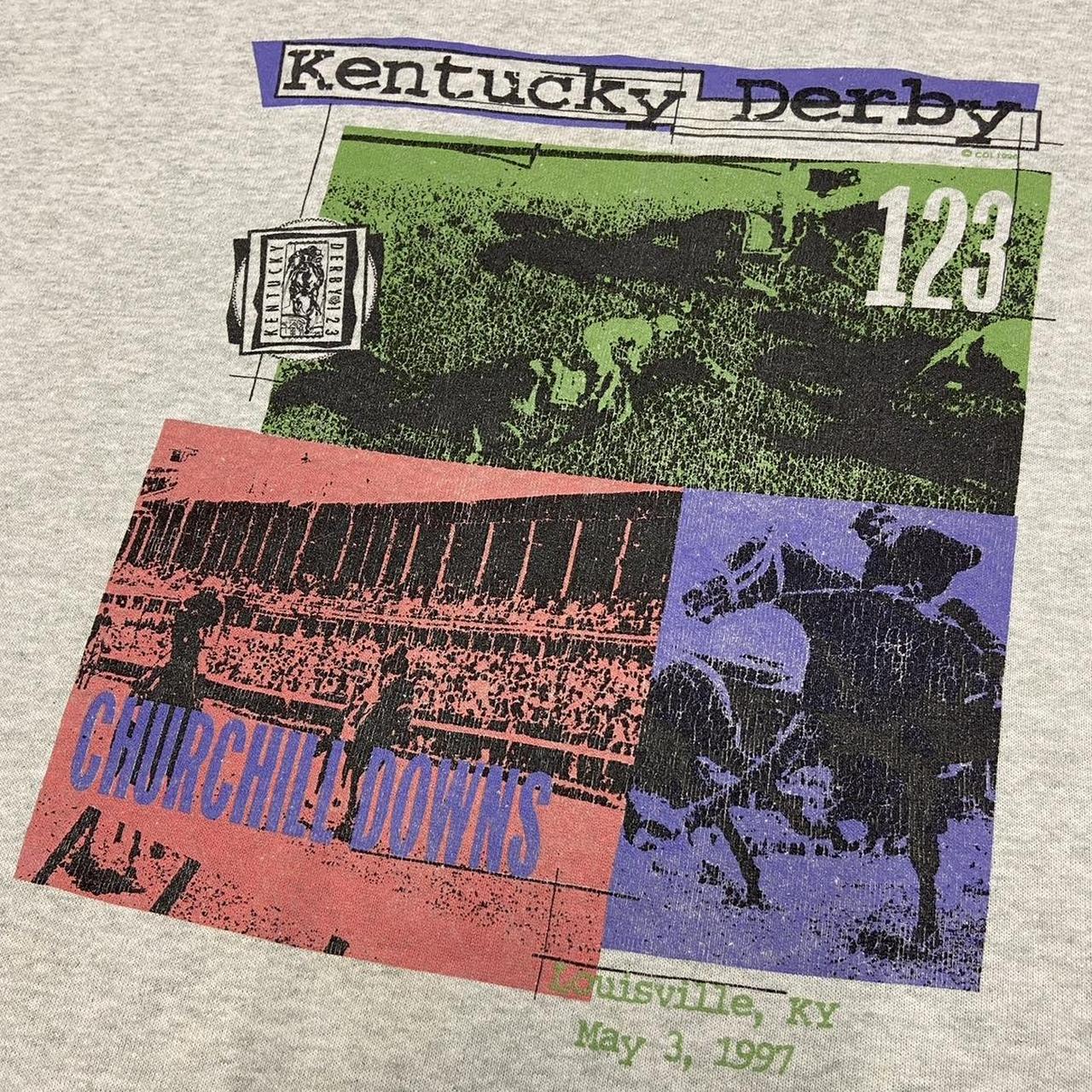 Vintage 90s USA Kentucky Derby Churchill downs Louisville Kentucky horse racing promotional sweatshi