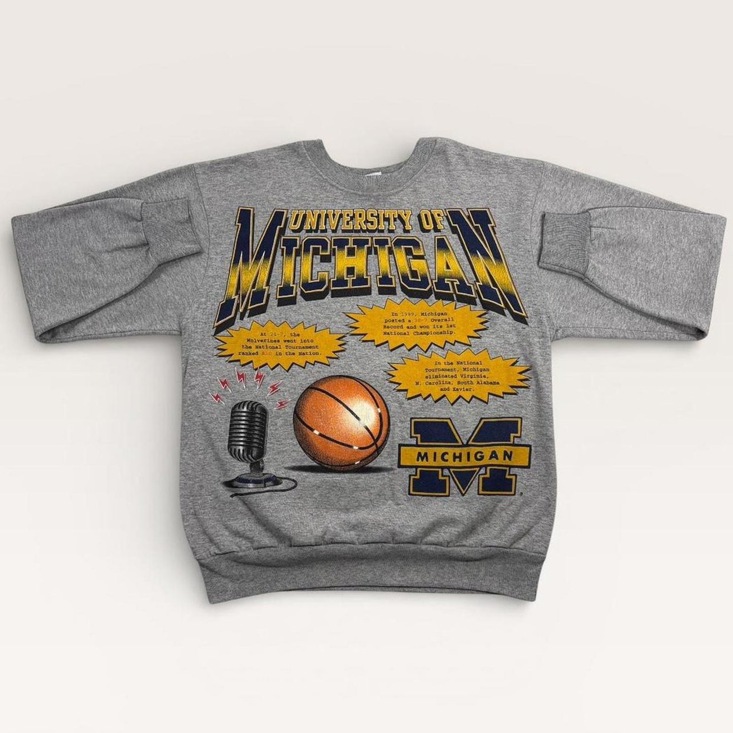 Vintage 90s USA University of Michigan Wolverines varsity sweatshirt