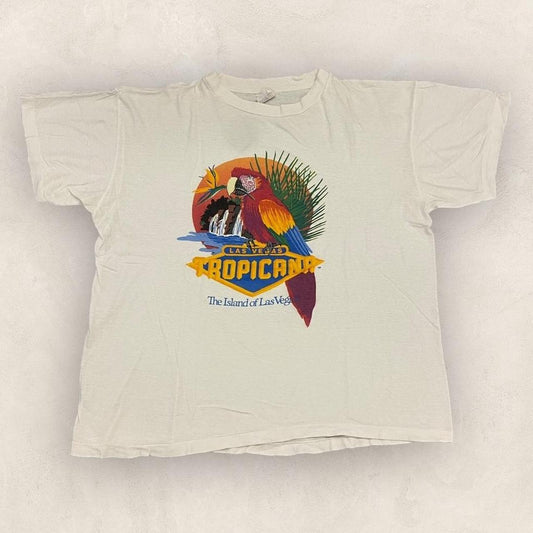 Vintage 90s USA Tropicana hotel casino Las Vegas parrot graphic t-shirt