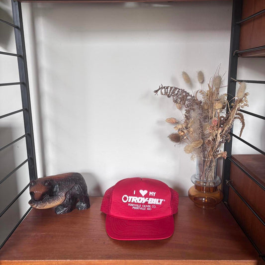 Vintage 90s USA I love my Troy-Bilt Lawnmower Missouri workwear trucker cap
