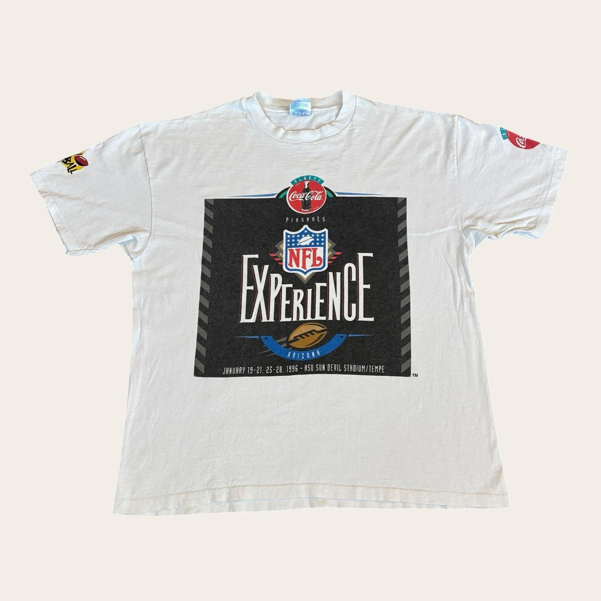 Vintage 90s USA NFL experience Arizona American Football Coca Cola t-shirt