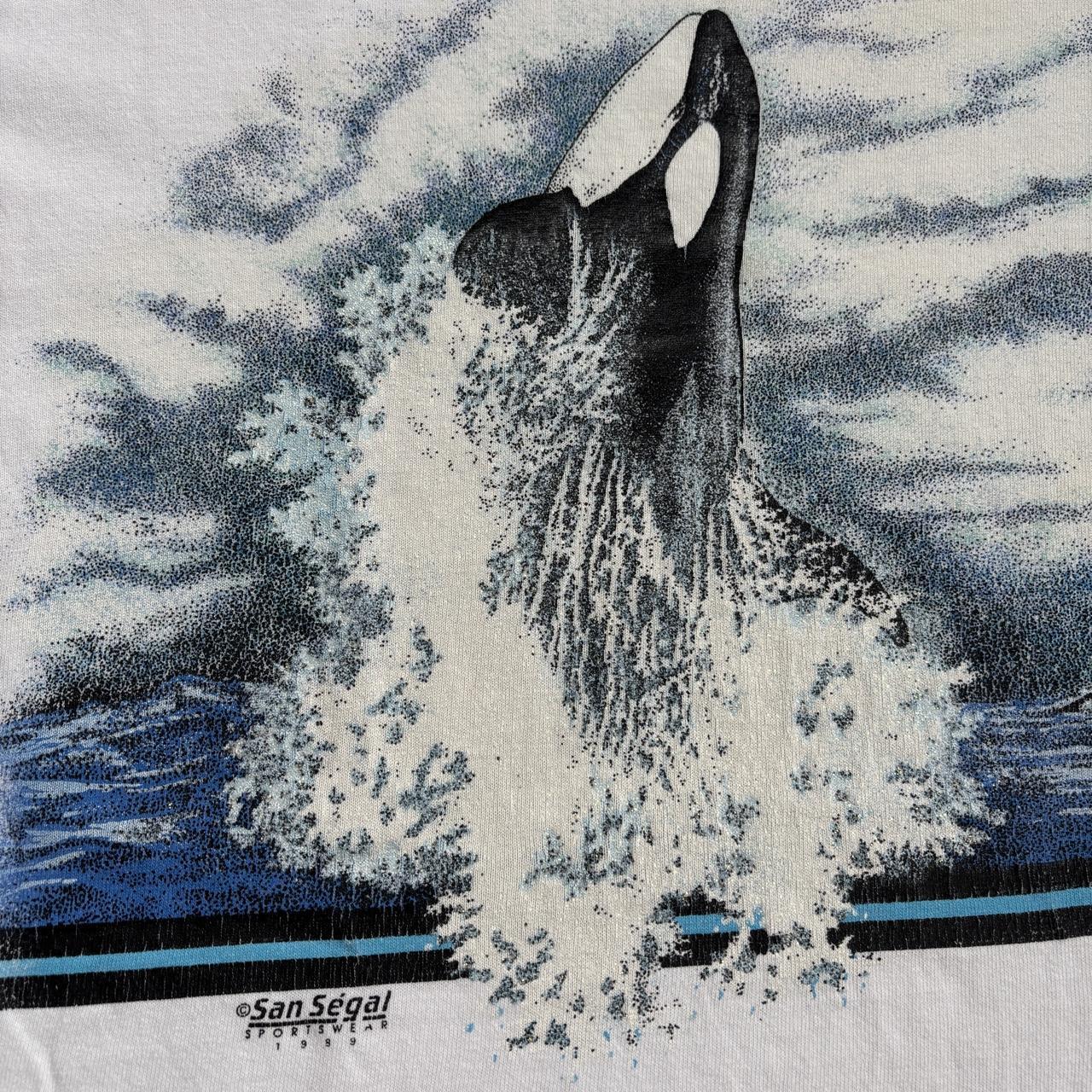 Vintage 80s USA Sea World Shamu orca whales theme park t-shirt