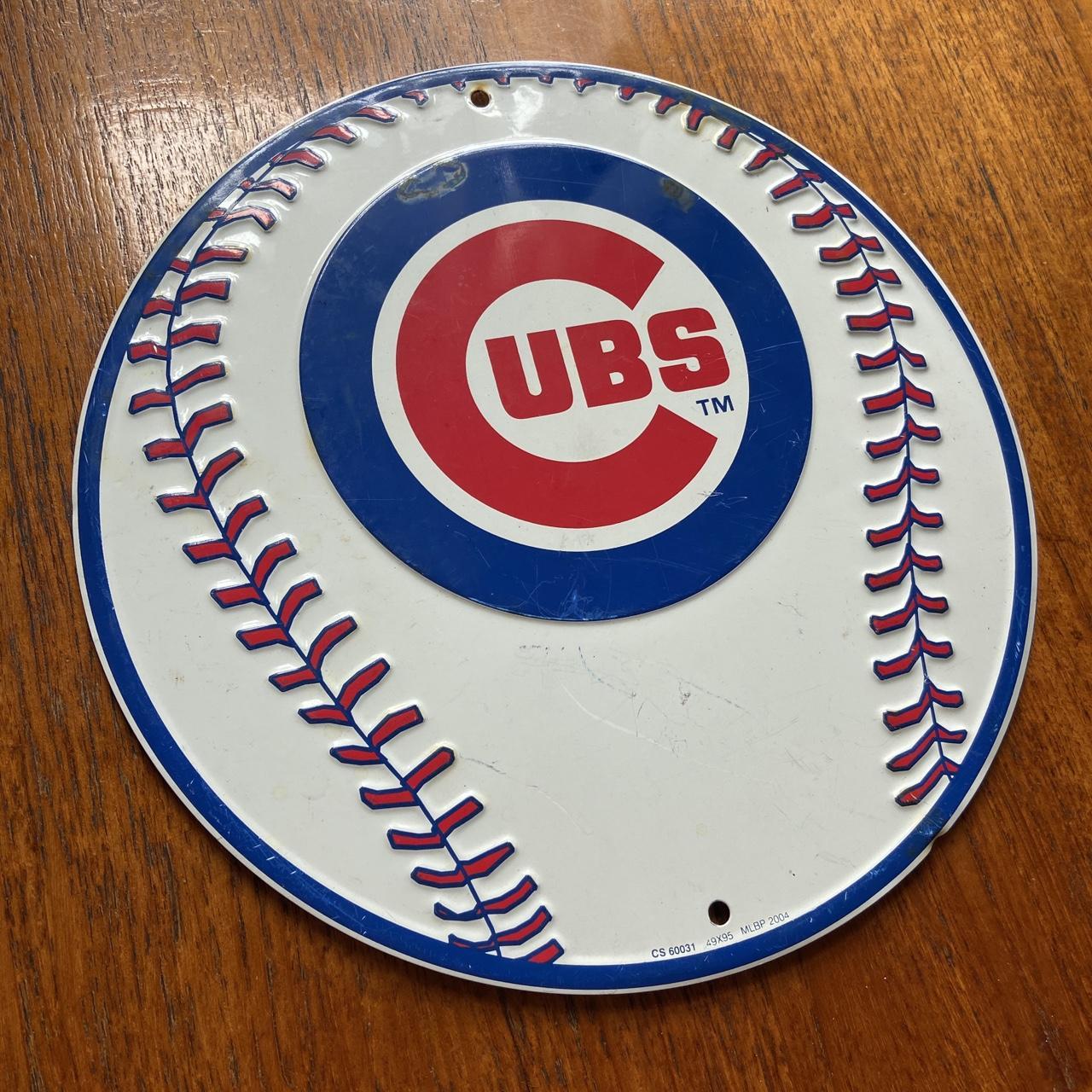 Vintage 2000s USA Chicago Cubs MLB baseball promotional American license plate