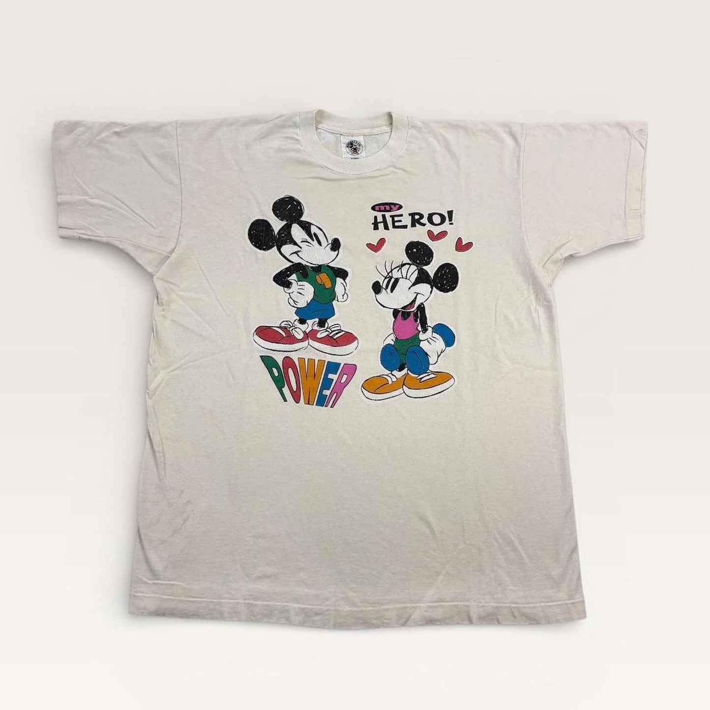 Vintage 90s USA Disney Mickey Mouse Minnie Mouse cartoon graphic t-shirt