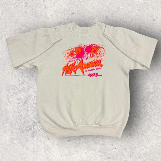 Vintage 90s USA March of Dimes Walk America for healthier babies graphic sweatshirt