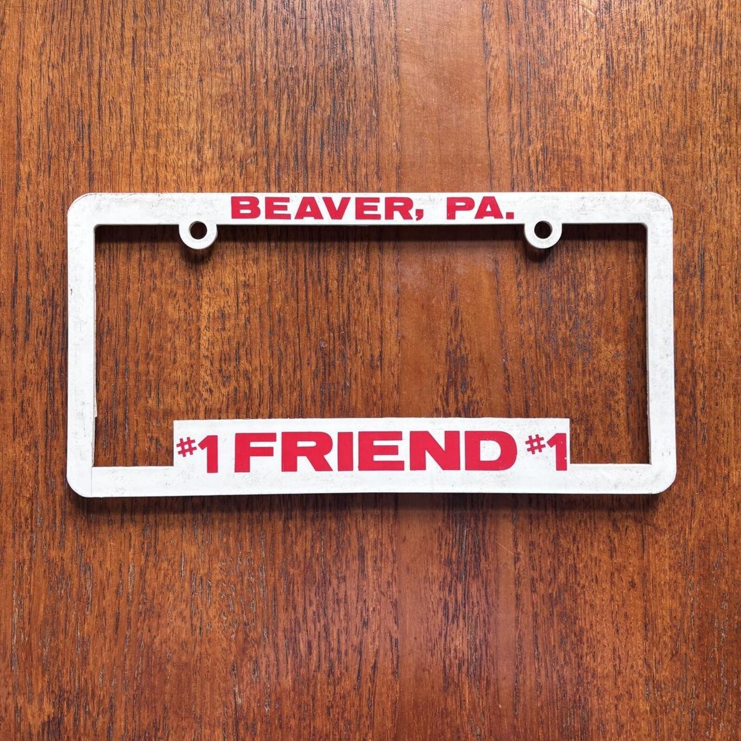 Vintage 90s USA Beaver Pennsylvania American license plate holder