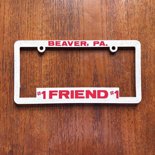 Vintage 90s USA Beaver Pennsylvania American license plate holder
