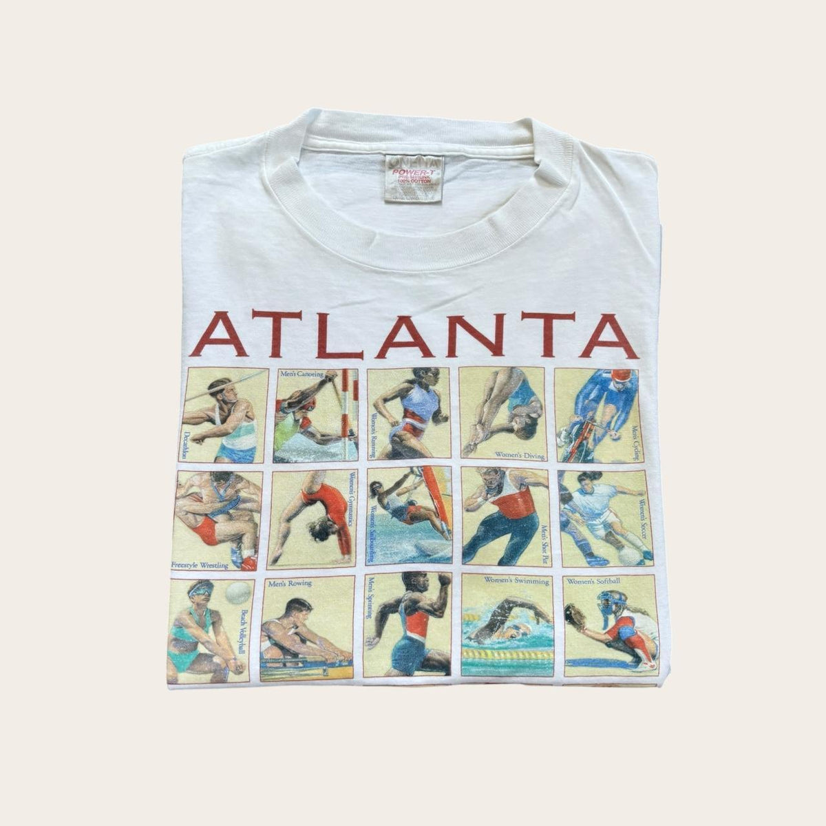 Vintage 90s USA Atlanta Olympics summer games athletics t-shirt