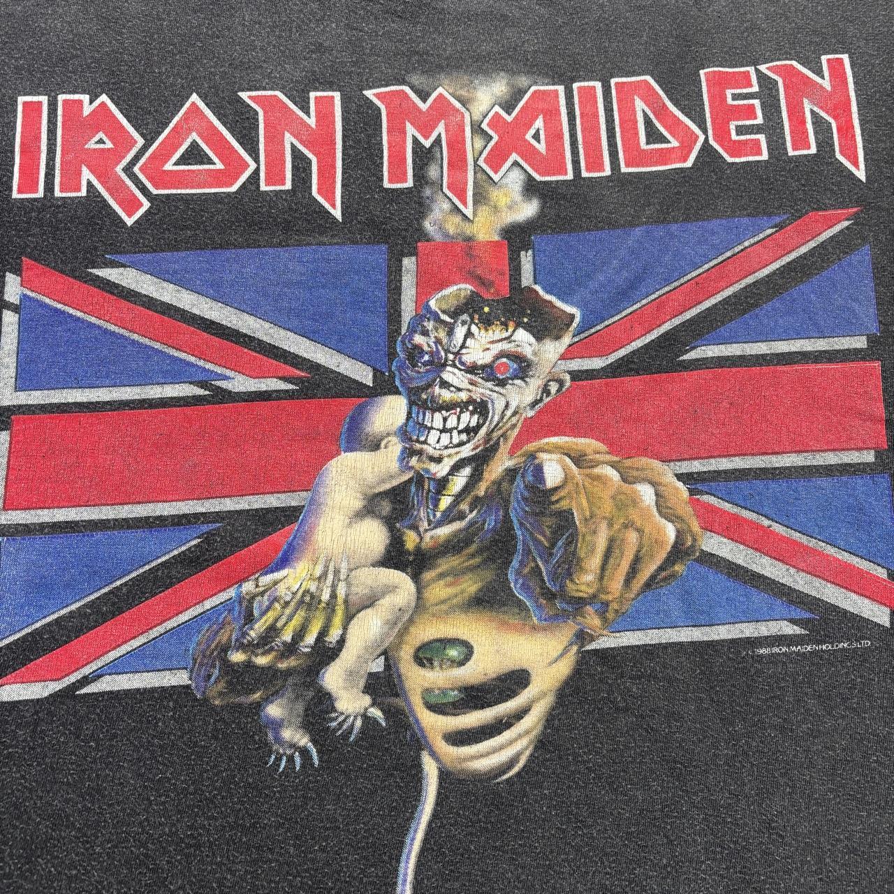 Vintage 80s USA Iron Maiden Eddie Rules Ok rock music metal band t-shirt