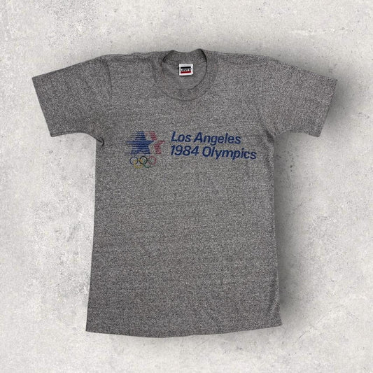 Vintage 80s USA Los Angeles Olympics summer games athletics graphic t-shirt