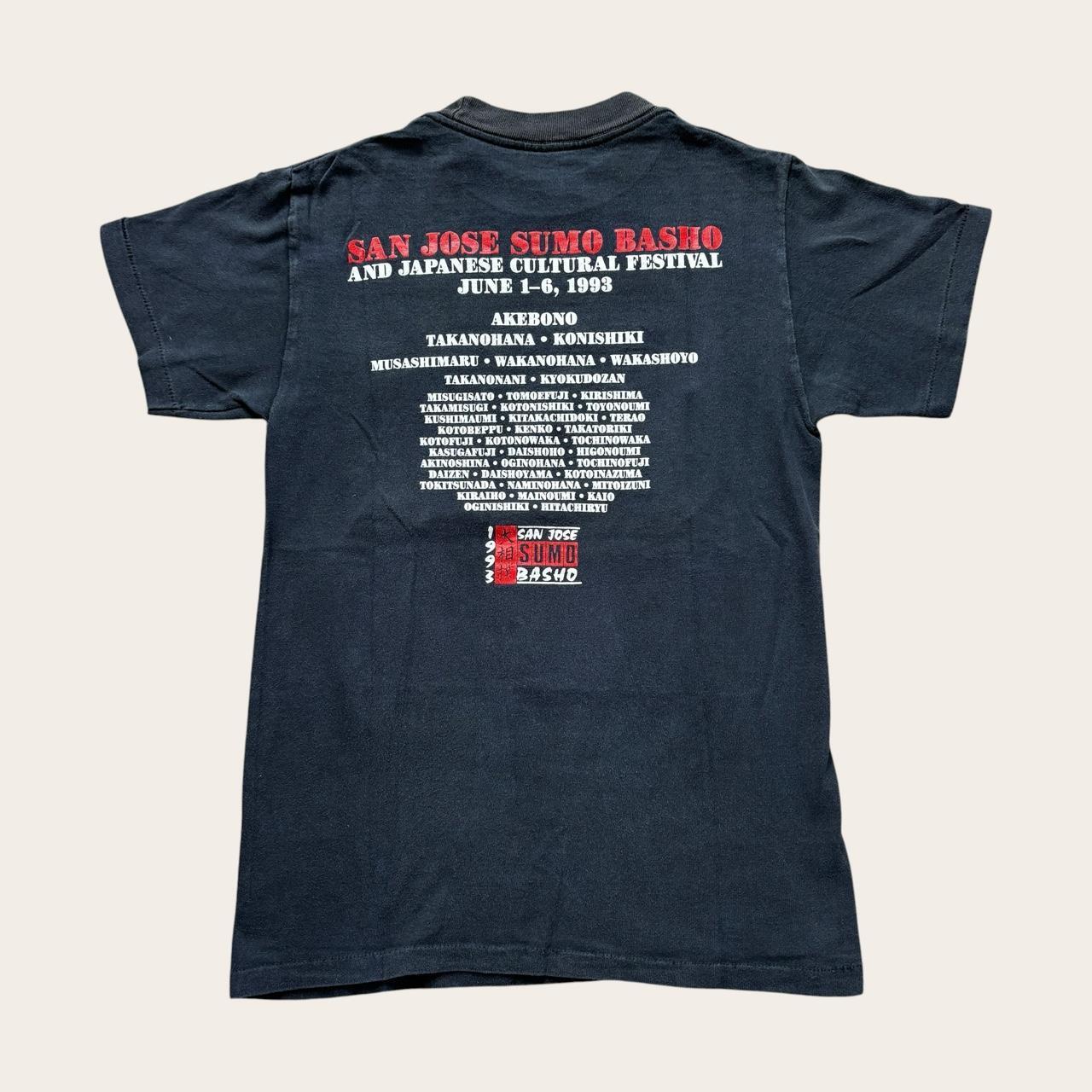 Vintage 90s USA San Jose sumo wrestling basho Japan cultural festival t-shirt
