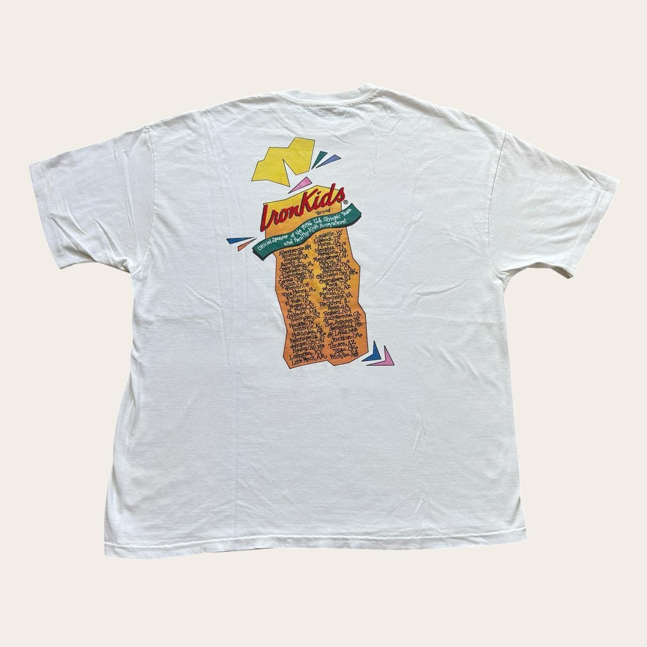 Vintage 90s USA Atlanta Olympics athletics Iron Kids bread sponsor t-shirt